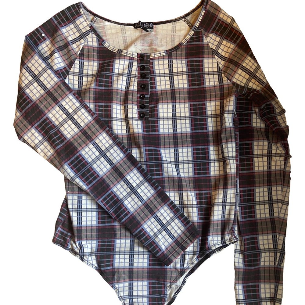 Current Mood Plaid Bodysuit